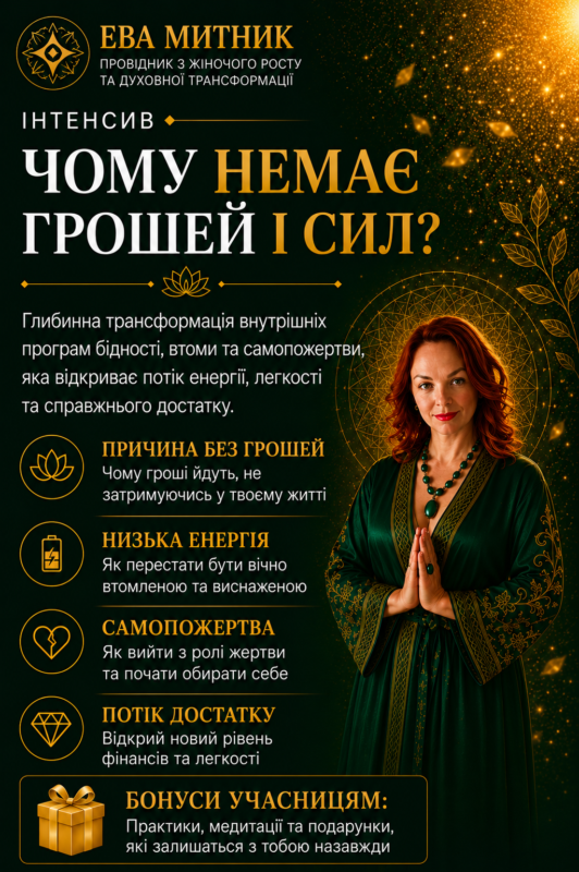 Інтенсив - Чому немає грошей і сил?